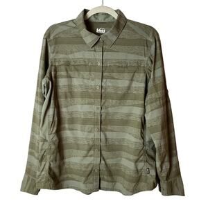 REI Co-op Women’s Sahara Hiking Shirt Green Large